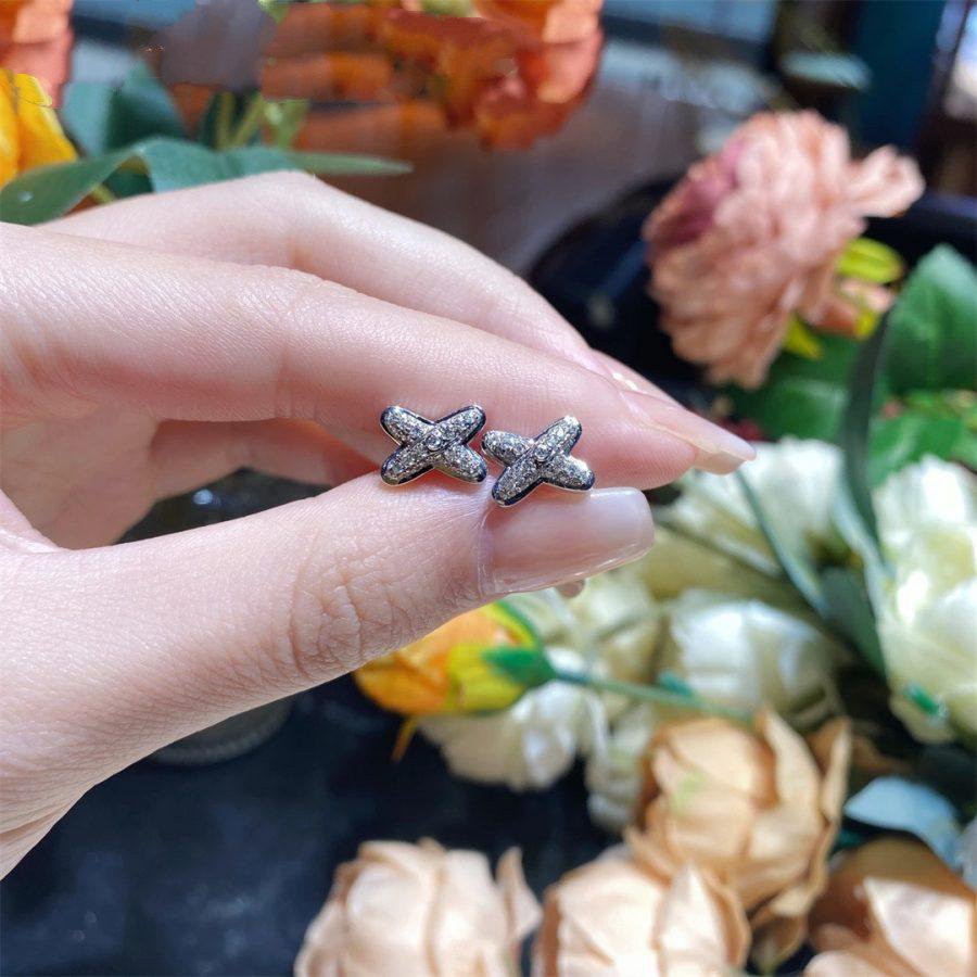 [baslovejewels]JEUX DE SILVER DIAMOND EARRINGS