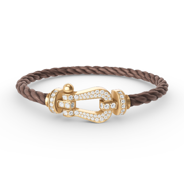 [baslovejewels]FORCE LARGE HORSESHOE FULL DIAMOND BRACELET GOLD