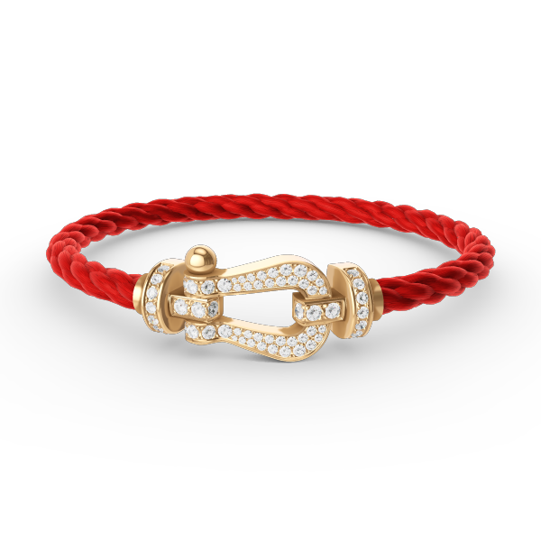 [baslovejewels]FORCE LARGE HORSESHOE FULL DIAMOND BRACELET GOLD