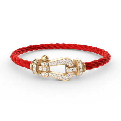 [baslovejewels]FORCE LARGE HORSESHOE FULL DIAMOND BRACELET GOLD
