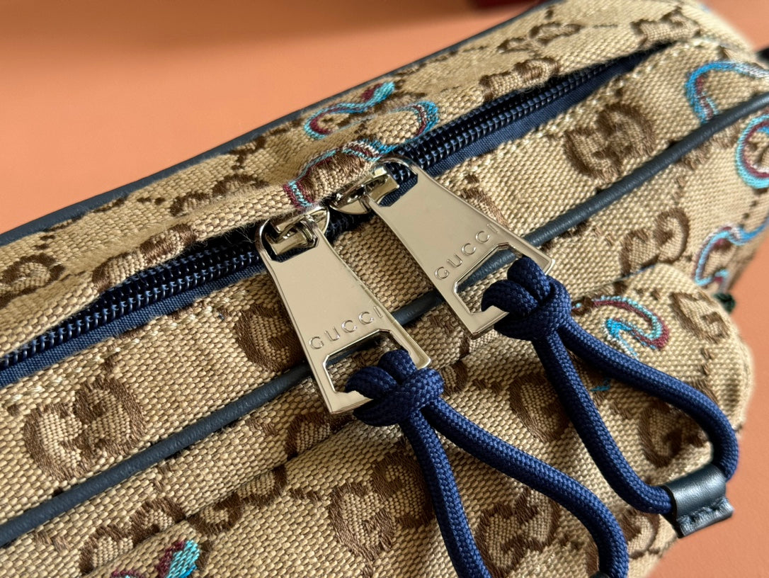OPHIDIA BELT BAG 34 IN LIGHT BROWN GG CANVAS
