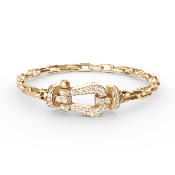 [baslovejewels]FORCE LARGE HORSESHOE CLASP  METAL BRACELET