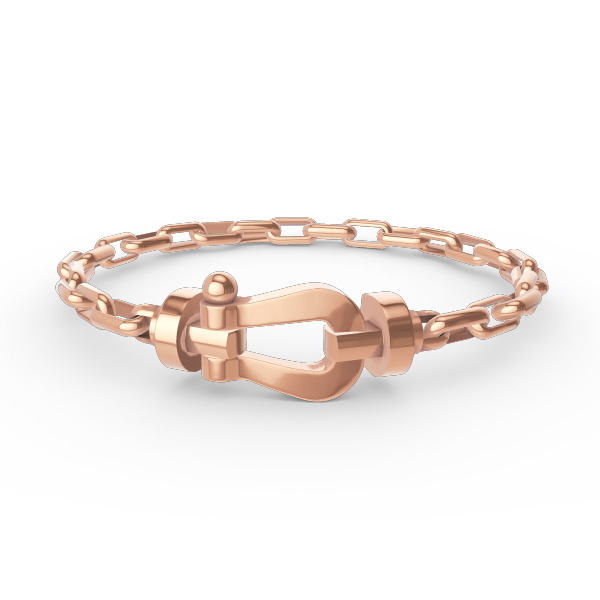 [baslovejewels]FORCE LARGE HORSESHOE CLASP  METAL BRACELET