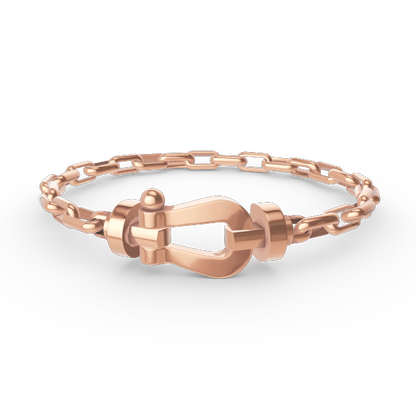 [baslovejewels]FORCE LARGE HORSESHOE CLASP  METAL BRACELET