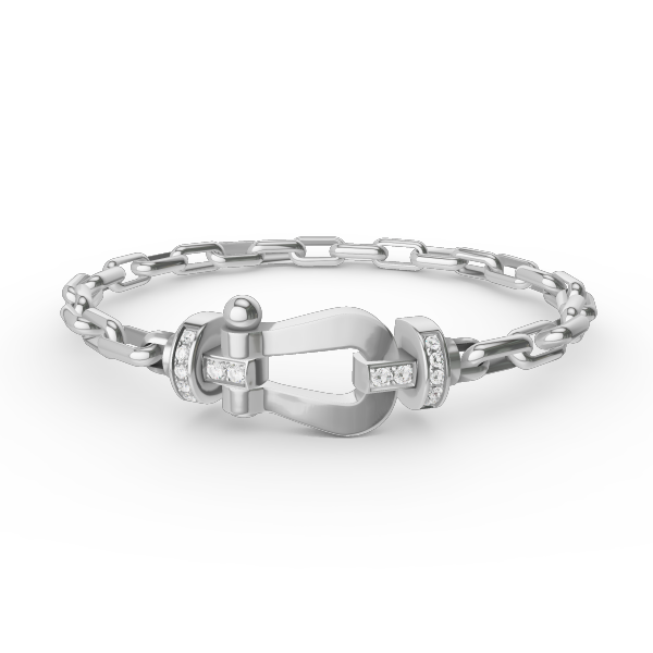 [baslovejewels]FORCE LARGE HORSESHOE CLASP  METAL BRACELET