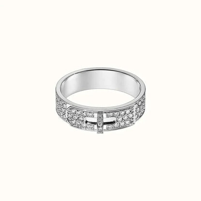 [baslovejewels]KELLY SILVER DIAMOND RING