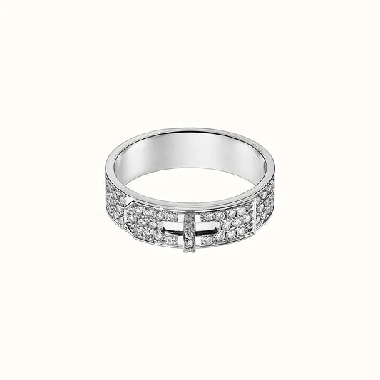 [baslovejewels]KELLY SILVER DIAMOND RING