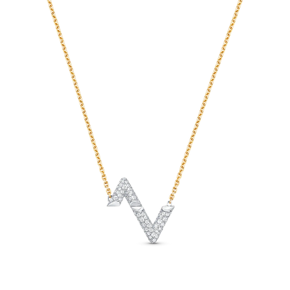 [baslovejewels]VOLT SILVER DIAMOND PEDANT NECKLACE