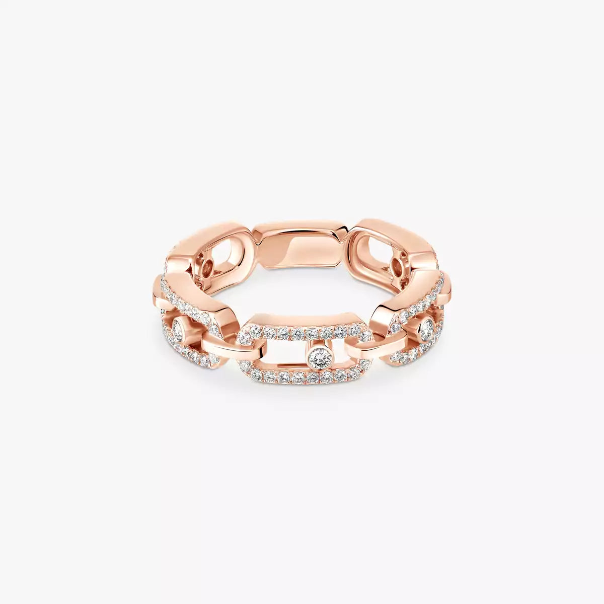[AURORA]Move Link Pave_-Set Diamond Ring in Gold