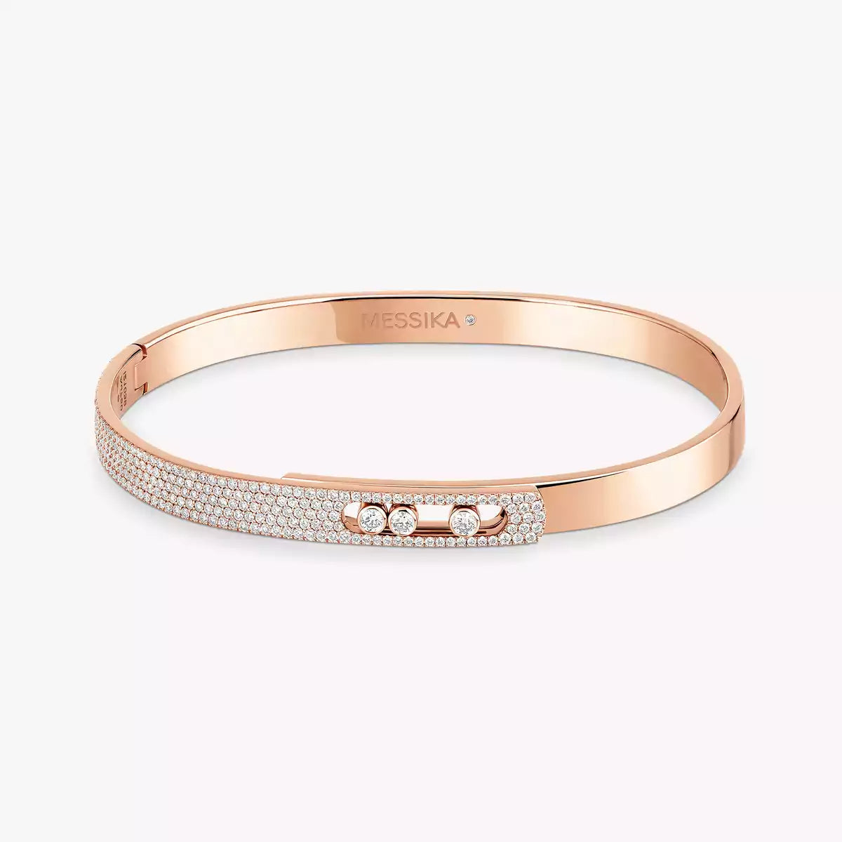 [AURORA]Move Noa Rose Gold Pavé Diamond Bangle Bracelet