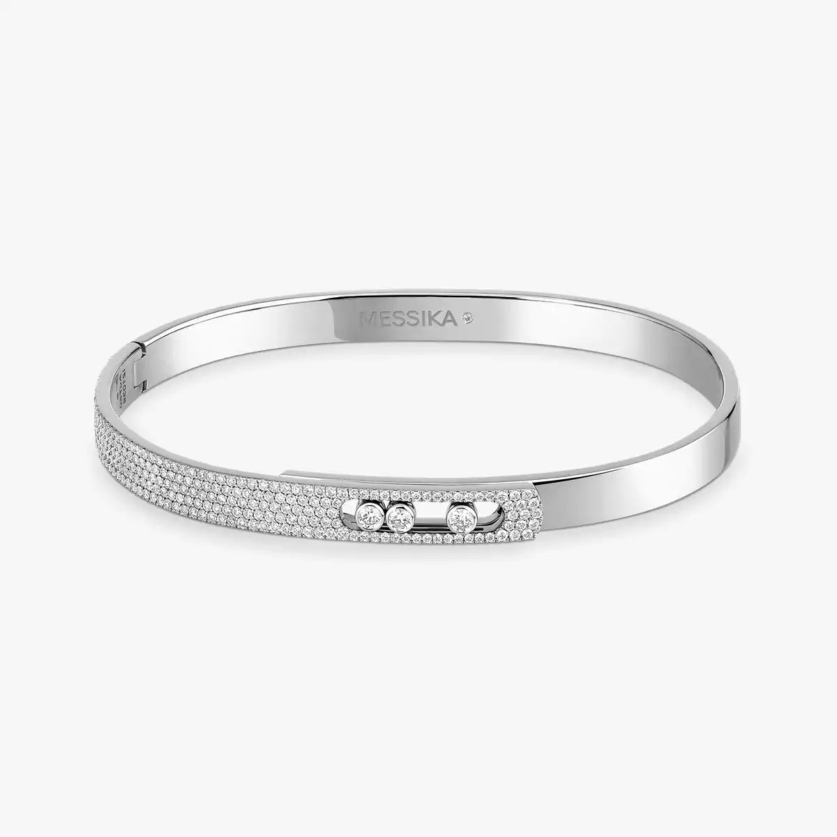 [AURORA]Move Noa Rose Gold Pavé Diamond Bangle Bracelet