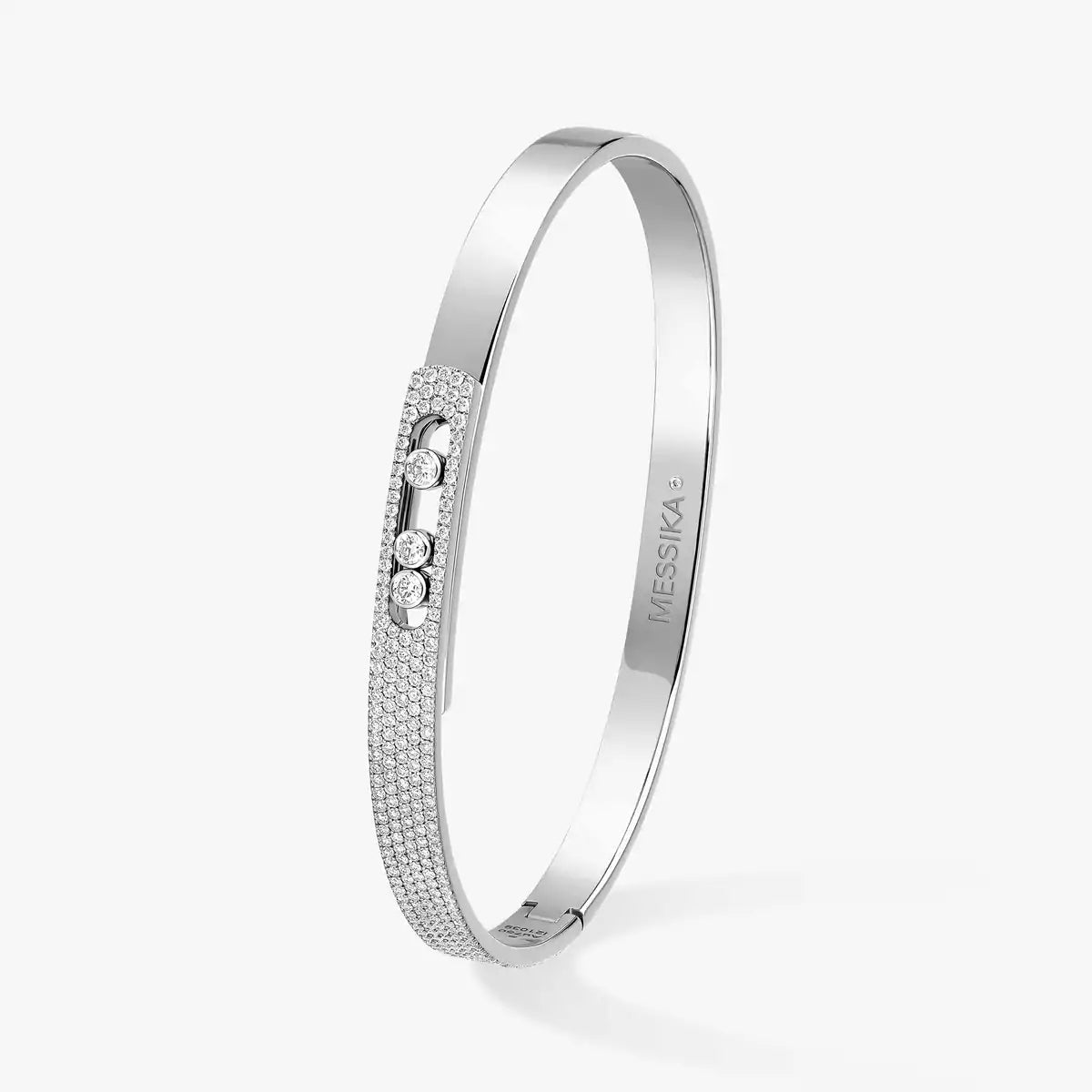 [AURORA]Move Noa Rose Gold Pavé Diamond Bangle Bracelet