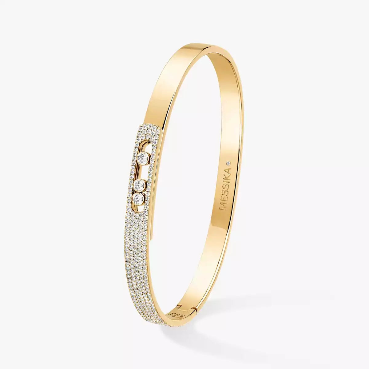 [AURORA]Move Noa Rose Gold Pavé Diamond Bangle Bracelet