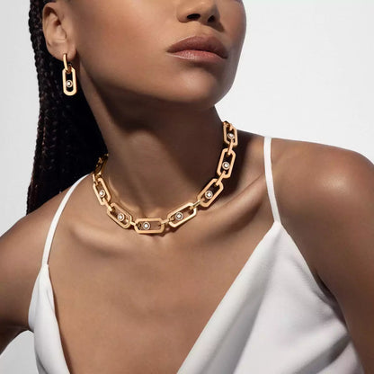 [AURORA]So Move XL Diamond Pendant Earrings