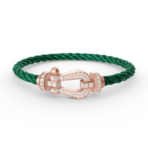 [baslovejewels]FORCE LARGE HORSESHOE FULL DIAMOND BRACELET ROSE GOLD