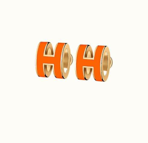 [baslovejewels]MINI POP H EARRINGS ORANGE