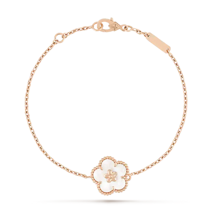 [basloveJW] GLÜCKLICHES WEISSES PFLAUMENBLÜTENARMBAND