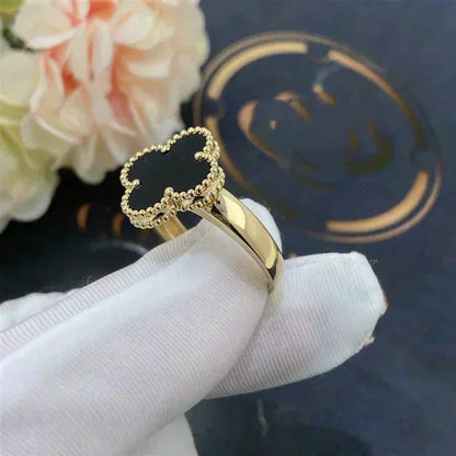 [basloveJW] KLEEBLATT-ONYX-RING