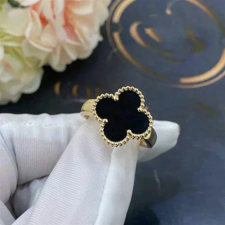 [basloveJW] KLEEBLATT-ONYX-RING